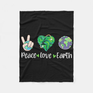 Peace Liebe Earth Day 2024 Men Women Kids Boy Fleecedecke