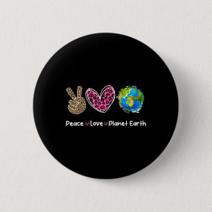 Peace Liebe Earth Day Rette unsere Planeten-Umwelt Button