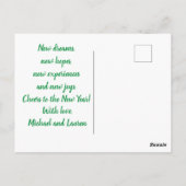 Peace Liebe Earth Holiday New Years Postkarte (Rückseite)