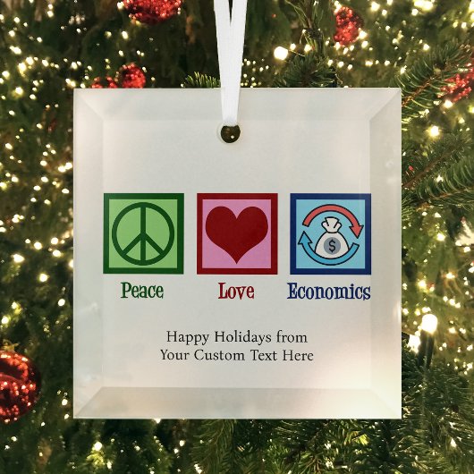 Peace Liebe Economics Niedlich Economist Weihnacht Ornament Aus Glas