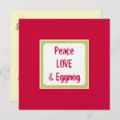 Peace Liebe & Eggnog - Drinks Einladung (Vorne/Hinten)