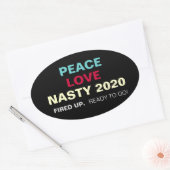 PEACE-LIEBE EKLIG 2020 Oval Campaign Stickers (Umschlag)