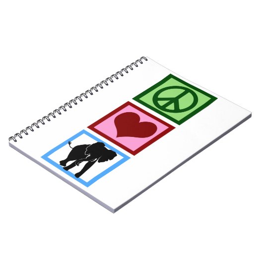 Peace Liebe Elephants Notizblock (Linke Seite)