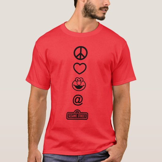 Peace Liebe Elmo T-Shirt (Vorderseite)