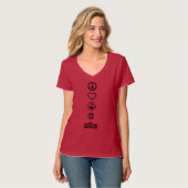 Peace Liebe Elmo T-Shirt (Vorderseite Vollansicht)