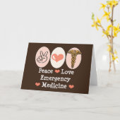 Peace Liebe Emergency Medicinal Greeting Card Karte (Gelbe Blume)