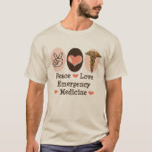 Peace Liebe Emergency Medicine Baseball Tee Shirt (Vorderseite)