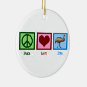 Peace Liebe Emu Keramik Ornament (Rechts)