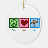 Peace Liebe Emu Keramik Ornament (Links)