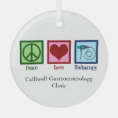 Peace Liebe Endoscopy Custom Klinik Weihnachten Ornament Aus Glas (Vorderseite)