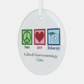 Peace Liebe Endoscopy Custom Klinik Weihnachten Ornament Aus Glas (Vorderseite links)