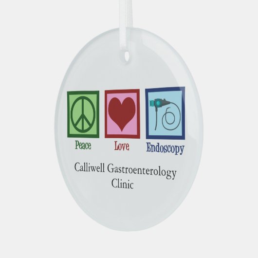 Peace Liebe Endoscopy Custom Klinik Weihnachten Ornament Aus Glas (Vorderseite links)