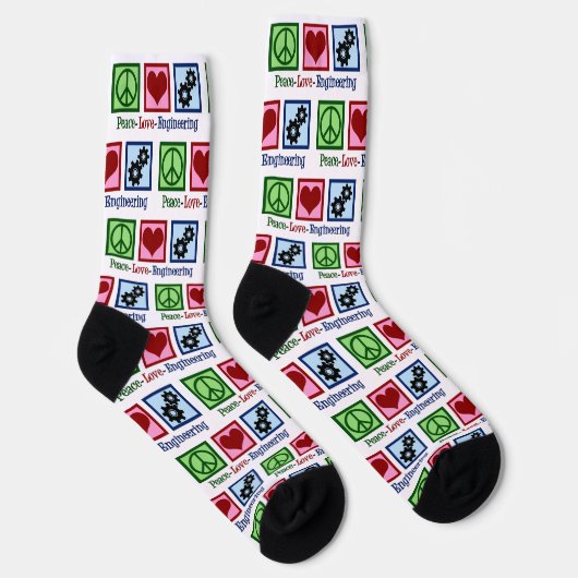 Peace Liebe Engineering Christmas Engineer Socken (Rechts)
