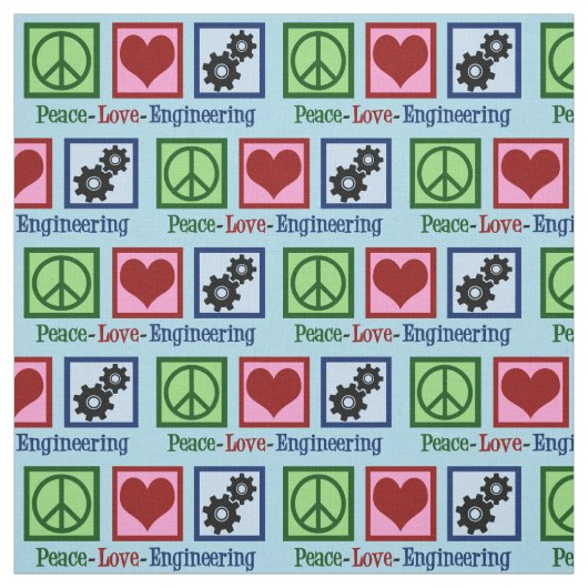 Peace Liebe Engineering Niedlich Engineer Stoff (Muster)