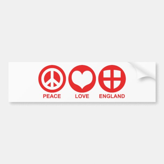 Peace Liebe England Autoaufkleber (Vorne)