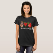 Peace Liebe Erdbeeren Frucht Berries Niedlich Stra T-Shirt (Vorne ganz)
