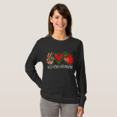 Peace Liebe Erdbeeren Frucht Berries Niedlich Stra T-Shirt (Vorne ganz)