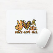 Peace Liebe Fall Fun Gnome Herbst Lover Pumpkins H Mousepad (Mit Mouse)