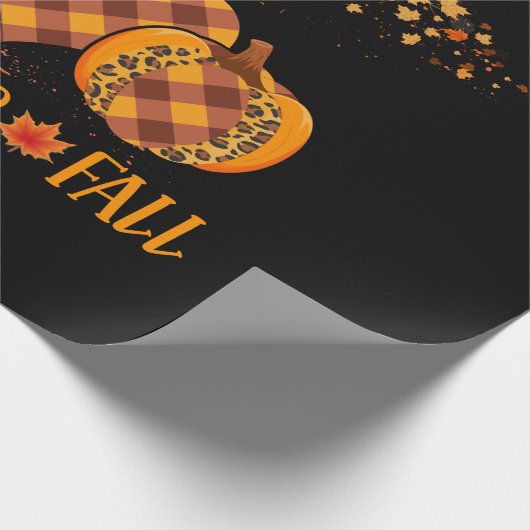 Peace Liebe Fall Pumpkin Autum Happy Fall Geschenkpapier (Ecke)