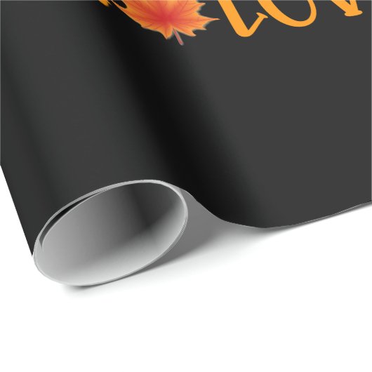 Peace Liebe Fall Pumpkin Autum Happy Fall Geschenkpapier (Rolleneckpunkt)