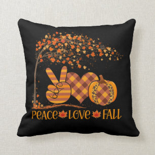 Peace Liebe Fall Pumpkin Autum Happy Fall Kissen