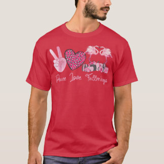 Peace Liebe Fallmingo Pink Flamingo & Pumpkin in A T-Shirt