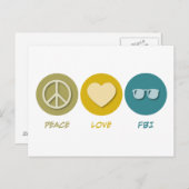Peace Liebe FBI Postkarte (Vorne/Hinten)