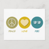 Peace Liebe FBI Postkarte (Vorderseite)