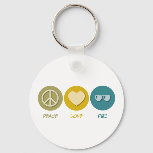 Peace Liebe FBI Schlüsselanhänger (Vorderseite)
