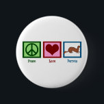 Peace Liebe Ferrets Button<br><div class="desc">Dieses coole Frettchen-Geschenk besticht durch ein niedliches Schild, ein Herz und ein Haustier. Peace Liebe Frettchen Geschenk.</div>