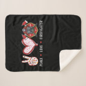 Peace Liebe Feuerwehrliebhaber | Brandgeschenke Sherpadecke (Vorderseite (Horizontal))