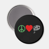 Peace Liebe Filme Magnet (Vorderseite/Rückseite)