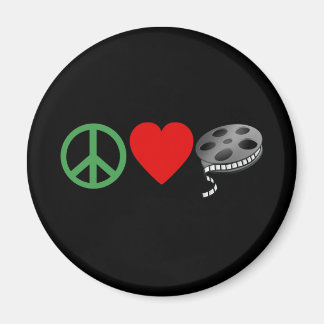 Peace Liebe Filme Magnet