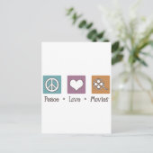 Peace Liebe Filme Postkarte (Stehend Vorderseite)