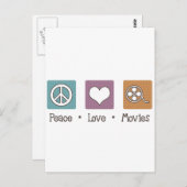 Peace Liebe Filme Postkarte (Vorne/Hinten)