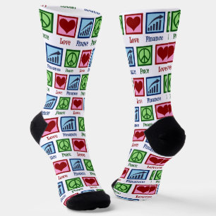 Peace Liebe Finance Christmas Financial Advisor Socken