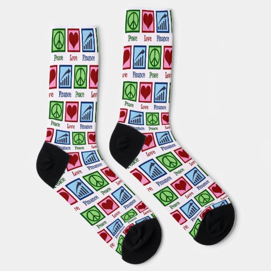 Peace Liebe Finance Christmas Financial Advisor Socken (Rechts)