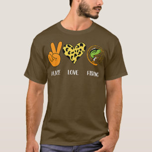 Peace Liebe Fishing Lazy Halloween Kostüm Coole Fi T-Shirt