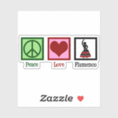 Peace Liebe Flamenco Aufkleber (Blatt)