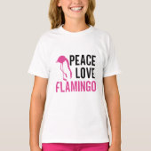 Peace Liebe Flamingo Graphic T - Shirt (Vorderseite)