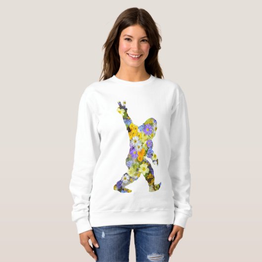 Peace Liebe Floral Bigfoot Sweatshirt (Vorne ganz)