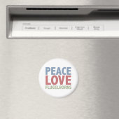 Peace Liebe Flugelhorns Magnet (In Situ (Geschirrspüler))