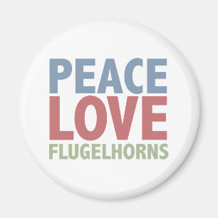 Peace Liebe Flugelhorns Magnet