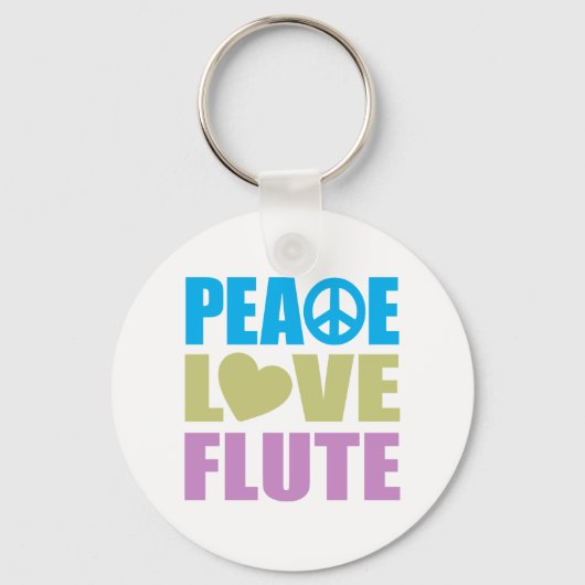 Peace Liebe Flute Schlüsselanhänger (Vorderseite)