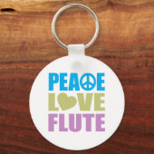 Peace Liebe Flute Schlüsselanhänger (Vorderseite)