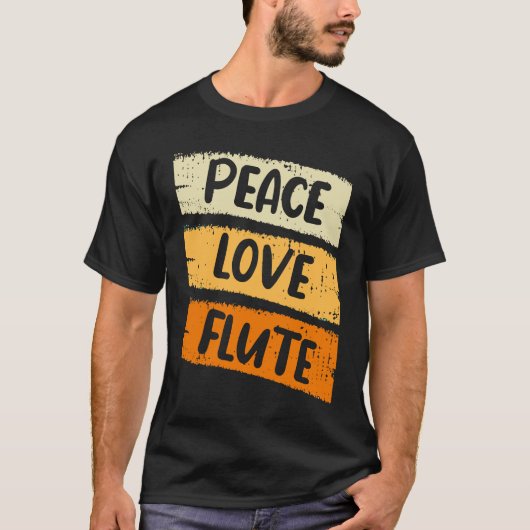 Peace Liebe Flute T-Shirt (Vorderseite)