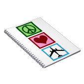 Peace Liebe Fly Notizblock (Rechte Seite)
