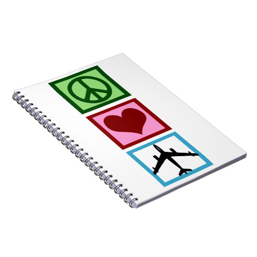 Peace Liebe Fly Notizblock (Rechte Seite)