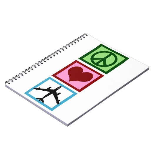 Peace Liebe Fly Notizblock (Linke Seite)