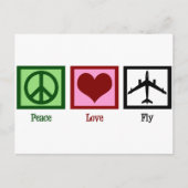 Peace Liebe Fly Postkarte (Vorderseite)